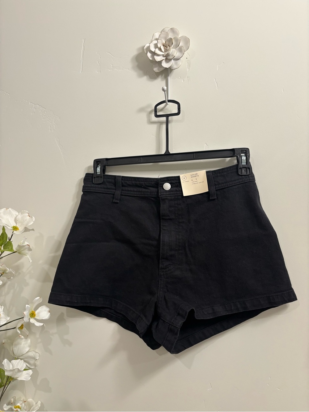 Black High-Rise Shorts